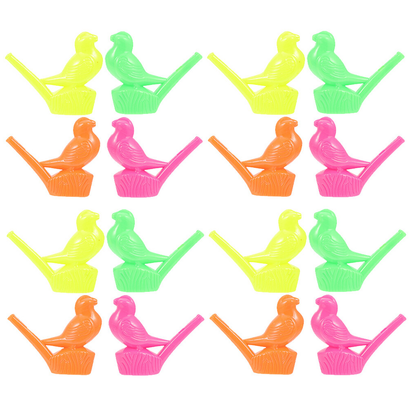 16 Stuks Waterfluit Fluitjes Volwassenen Vogelvormige Trein Cartoon Rekwisieten Plastic Partij Grappig Muziekinstrument Kind