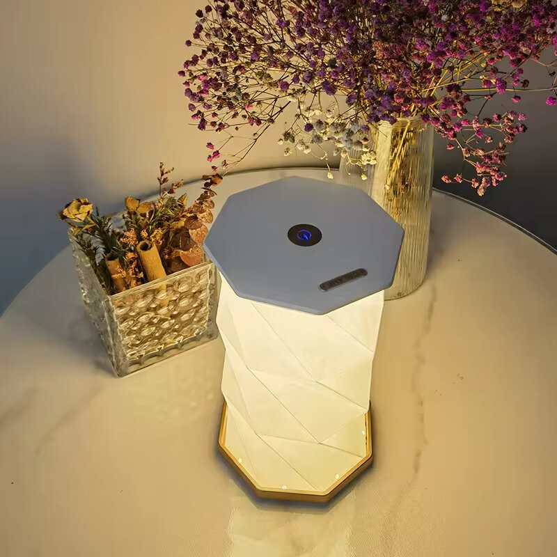 Беспроводная перезаряжаемая настольная лампа, акриловая Хрустальная художественная настольная лампа для спальни, отеля, гостиной, настольная лампа для ресторана