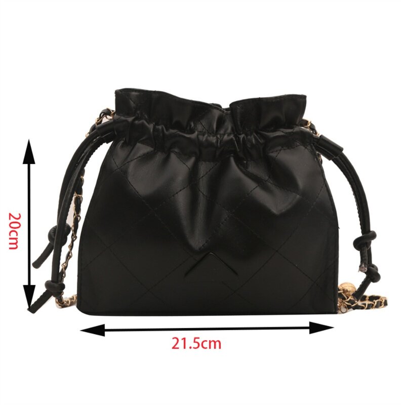 Trendy Shoulder Bag Hot Sale Casual Large Capacity Messenger Bag Drawstring Bucket Bag Daily Life