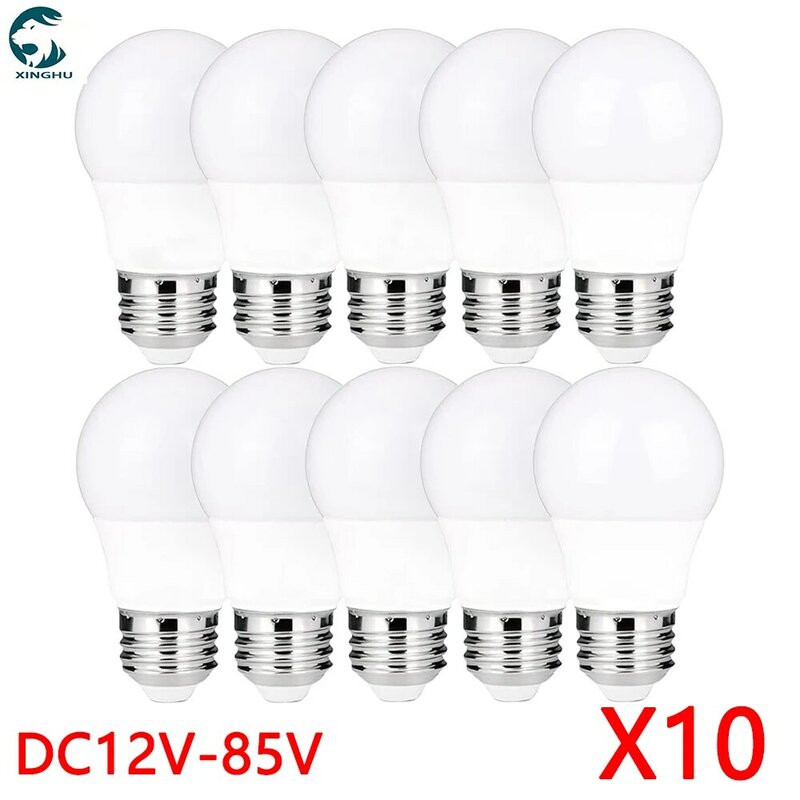 10 pçs DC12V-85V lâmpadas de lâmpada led e27 e14 dc12v 24v 36 85v 3w 6 9 12 15 18 20 lampada bombilla mesa luz iluminação