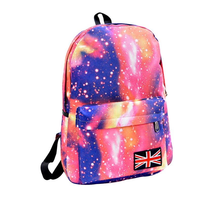 Starry Sky Shoulder Bag com vários bolsos, mochila à prova d'água, material escolar para alunos, meninos e meninas