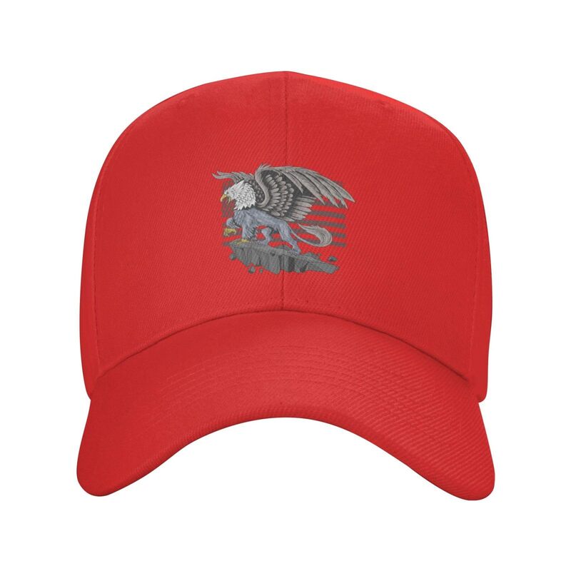 Gorra de béisbol Fierce Eagles para hombre y mujer, sombrero de conductor de camión, gorras de béisbol ajustables, sombreros de papá, Rojo