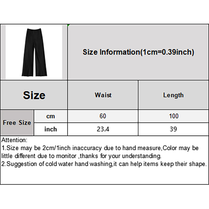 Pantalones de pierna ancha de satén para mujer, pantalón largo informal de pie, elegante, pierna recta, verano, 2024