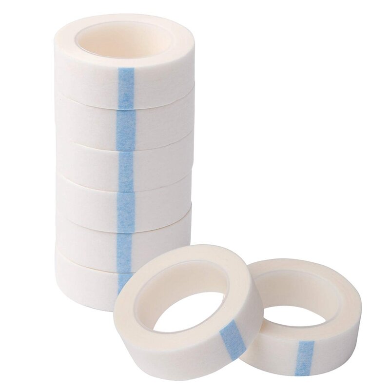 Fitas de tecido adesivo, tecido não tecido, suprimento de extensão de cílios brancos, 9 m, 10 jarda, 24 rolos