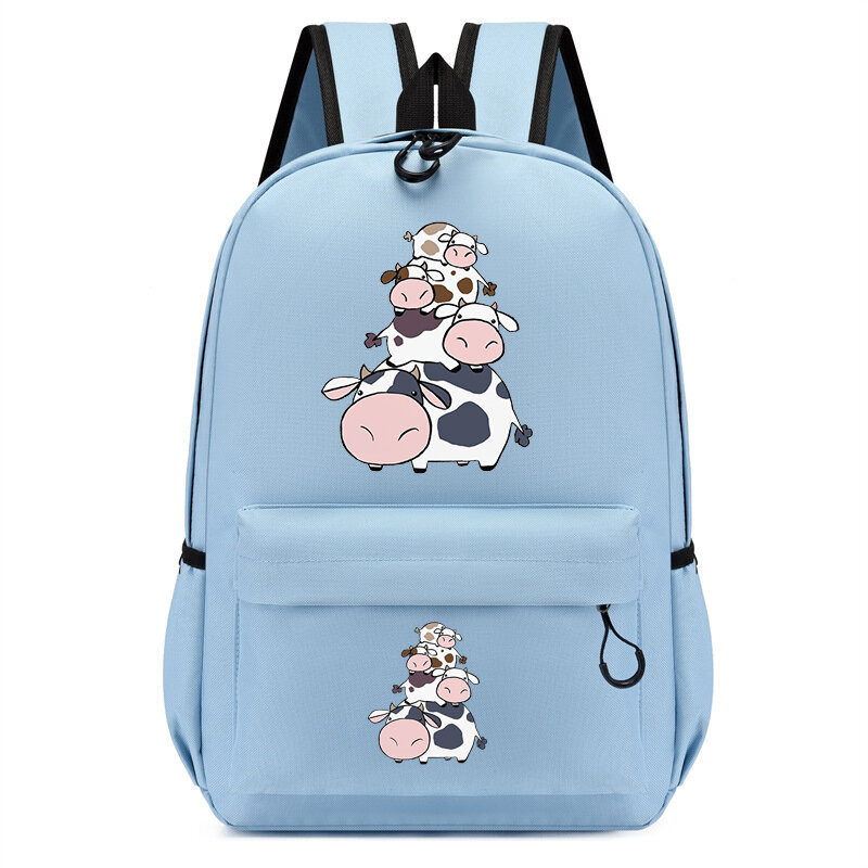 Cute Cow Mochilas para bebês e meninos, Mochilas escolares, Anime Cartoon, Animal Book Bag, Toddler Bagpack para crianças, crianças