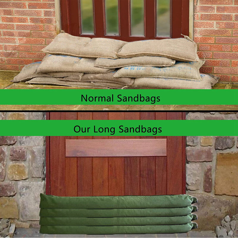 Canvas Flood Protection Sandbag Barreiras impermeáveis espessadas Sacos de areia para garagem, Sandbag Acessórios