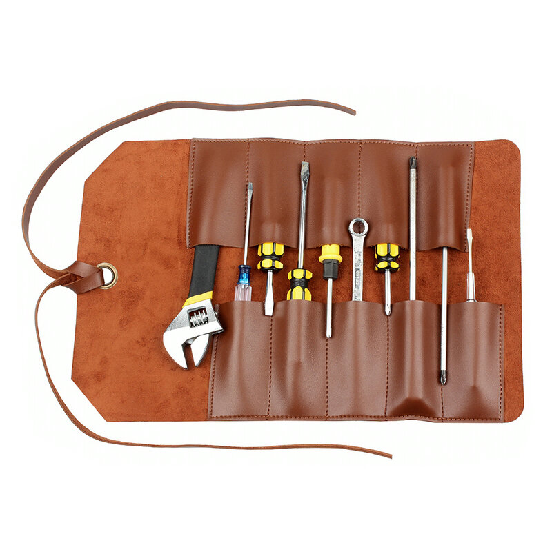 Multifunctional Tool Roll Storage Bag Reel Kit Handbag Engraving Knife Leather Tool Bag Bicycle Mechanic Repair Tool Kit Bag