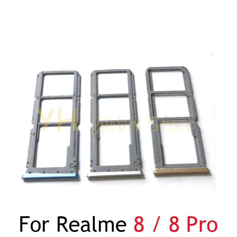 Soporte de bandeja para ranura de tarjeta Sim, piezas de reparación para OPPO Realme 8/8 Pro