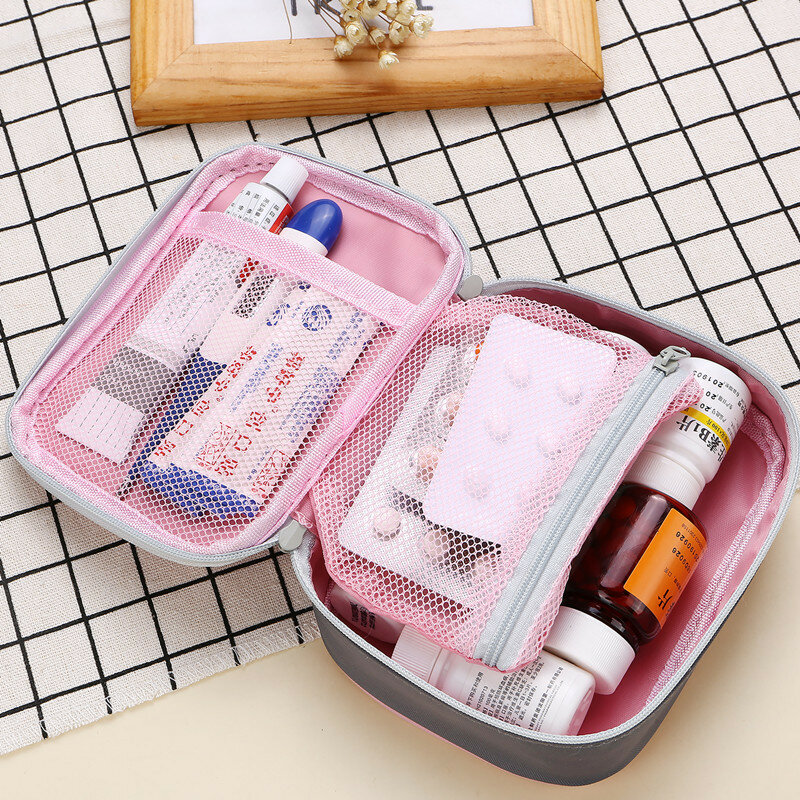 Tas Kit pertolongan pertama portabel, paket obat perjalanan tas Kit darurat obat kecil pembagi pengatur penyimpanan rumah luar ruangan