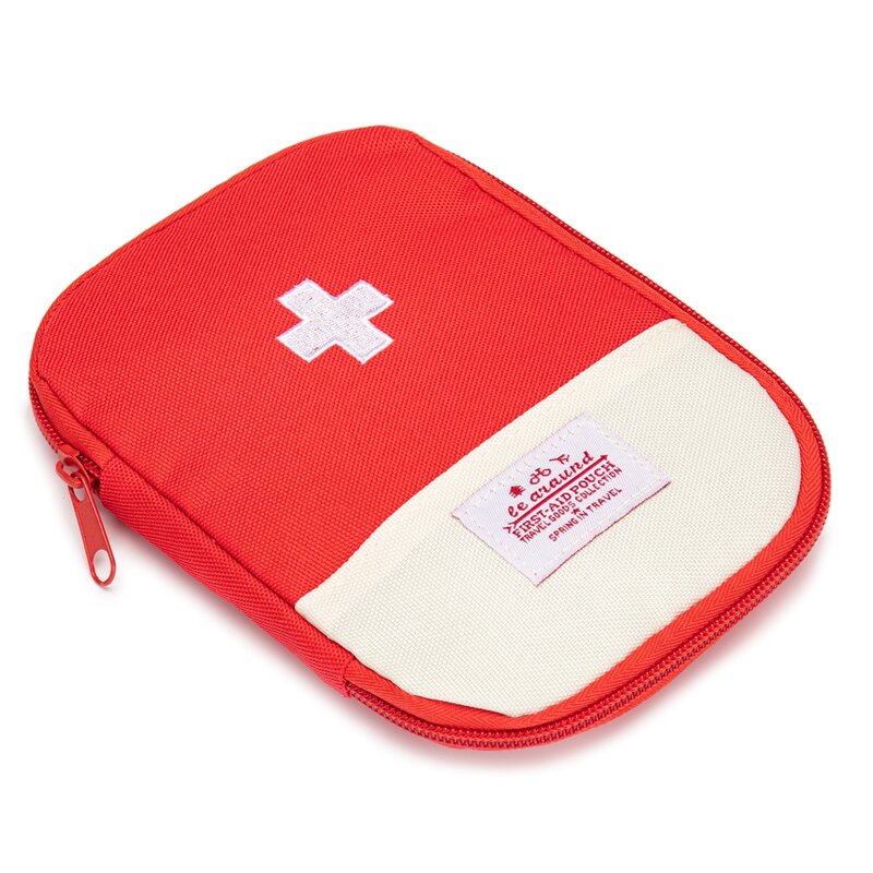 Bolsa de primeros auxilios roja, bolsa de primeros auxilios vacía, Sección de divisores, estuche de viaje médico, almacenamiento de primeros auxilios, bolsa compacta de emergencia para medicina