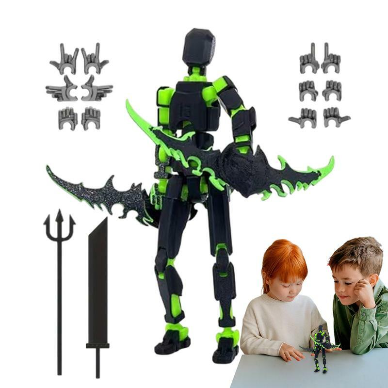 Robot Action Figure Simple Installation DIY Robot Action Figure 3D Printed Mannequin Dummy Action Model Doll Toy For Kids Adult