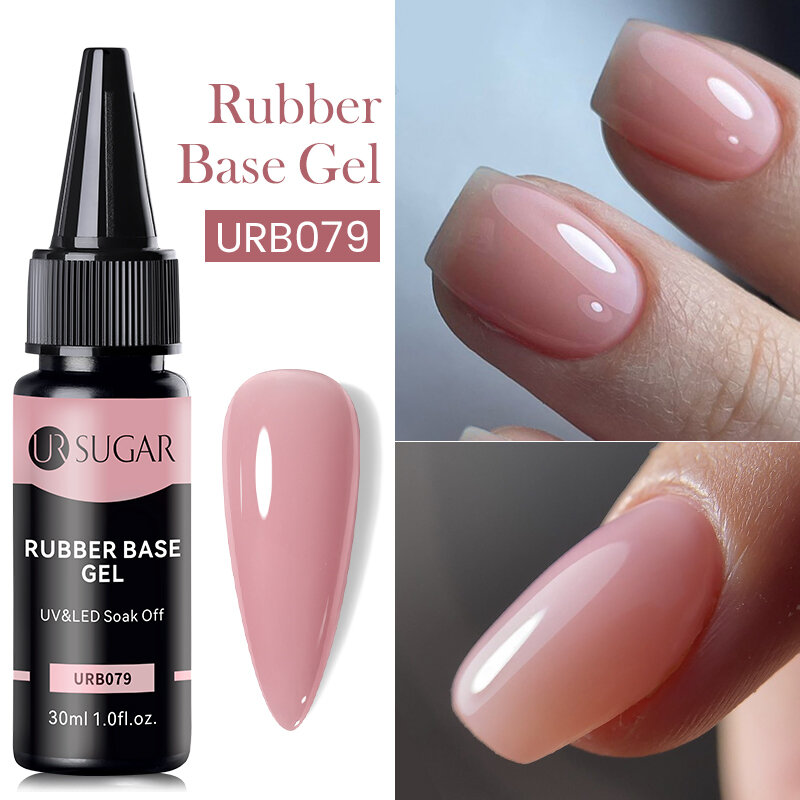 UR SUGAR 30ml Rubber Base Gel Nail Polish Refill Supplier Nude Jelly White UV/LED  Soak Off Profession Hybrid Gel For Manicure