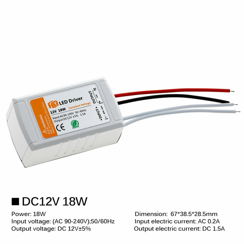 18W 36W 72W 100W zasilacz LED DC12V sterownik wysokiej jakości transformatory oświetleniowe do LED diody na wstążce 12V Adapter do zasilacza