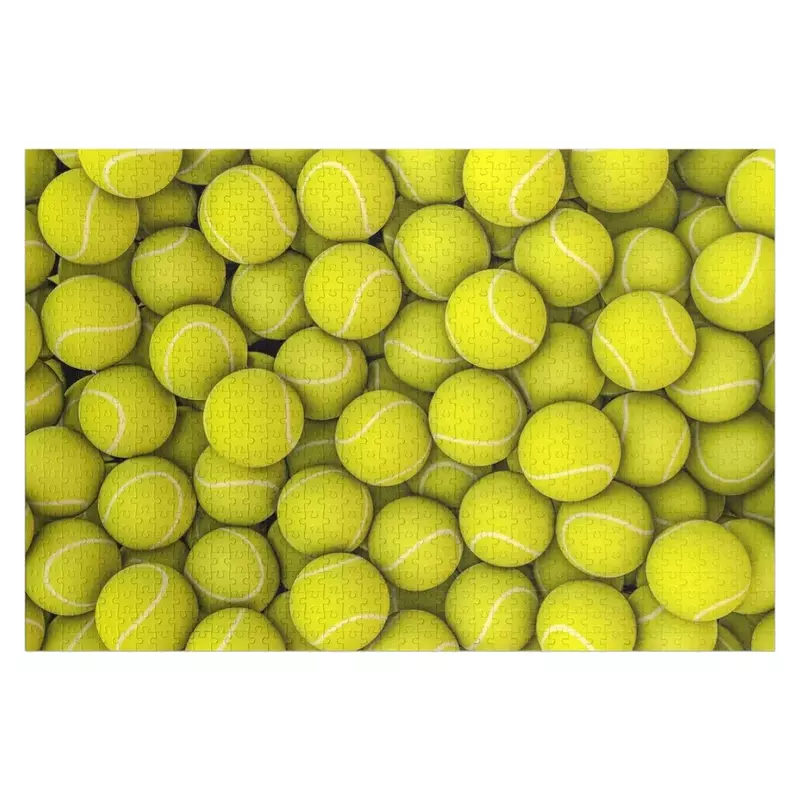 Puzzle personnalisé de balles de tennis pour enfant, jouets en bois avec nom