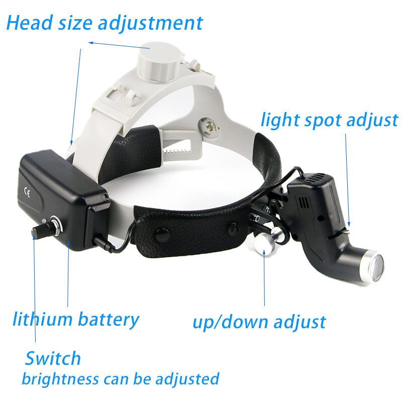 Dental LED Head Light 5W Focusing LED Light Wireless 5W Headlight Headlamp Portable ENT Headlight Oral LED Circle Spot Light