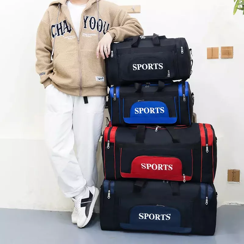 Torba podróżna pudełko do przechowywania bagażowa o dużej pojemności przenośna torba podróżna biznesowa wodoodporna Fitness sportowy torba na ramię Unisex