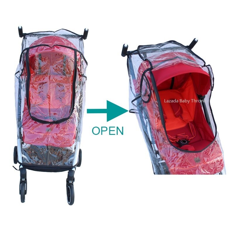 COLU dziecko®Płaszcz przeciwdeszczowy akcesoria dla wózków dziecięcych wodoodporna pokrywa przeciwdeszczowy do Cybex Libelle i GB Pockit + wszystkie miejskie wózki