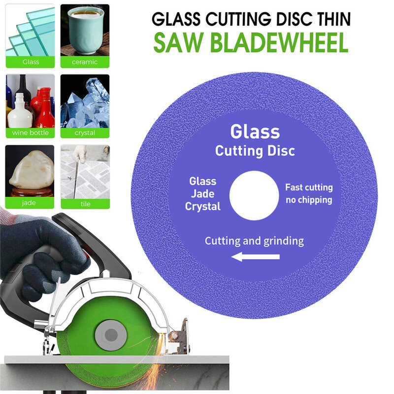 Disco de corte de vidrio con agujero interior de 20/22mm, hoja de 100mm, botellas de vino de cristal de Jade, hoja de corte de biselado, disco de corte de vidrio