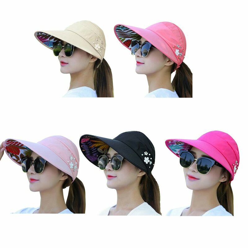Шляпы от солнца с широкими полями, летние складные солнцезащитные кепки в стиле сафари, женская кепка с козырьком и защитой от ультрафиолета для пляжной рыбалки