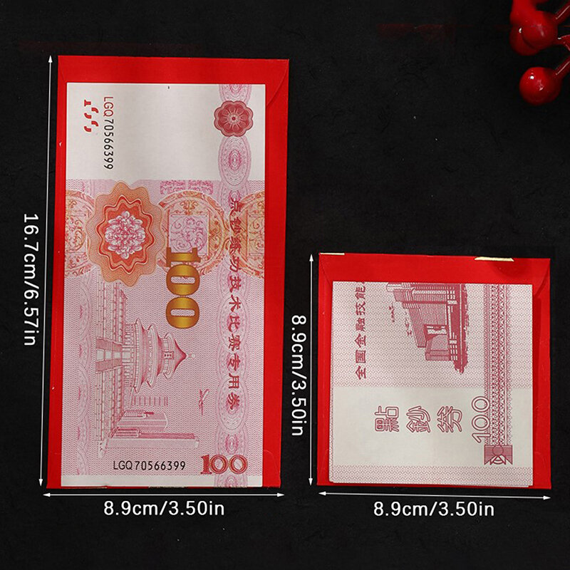 6Pieces 2024 New Year Red Envelopes Dragon Year Spring Festival Red Packet Lucky Money Packets Kids Cartoon Gift Bag