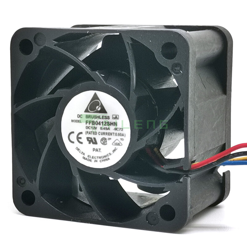 Delta-ventilador de servidor FFB0412SHN, 12V, 0.6A, 4028, 40MM, 40x40x28MM, ventilador de refrigeración de gran potencia con PWM de 4 pines