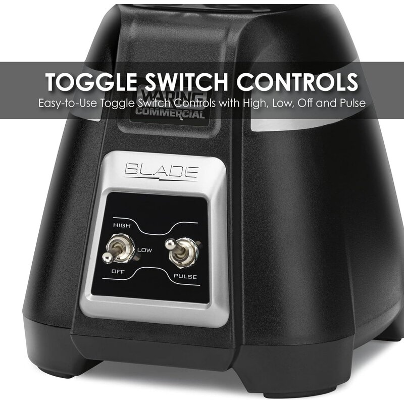 Waring-controles de interruptor de palanca de licuadora con función de pulso, Copolyester sin BPA de 48 oz, BB300 Blade 1 HP