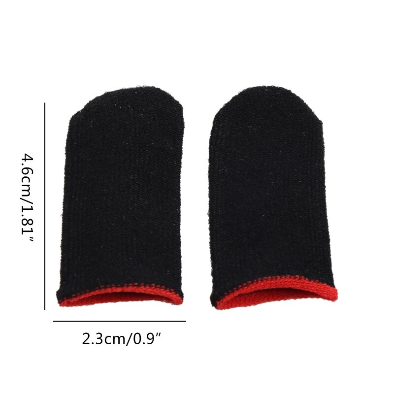 1Pairs Mobile Game Controller Finger Sleeve Sets Anti-Sweat Breathable Touchscreen Finger Sleeve for PUBG Mobile Games