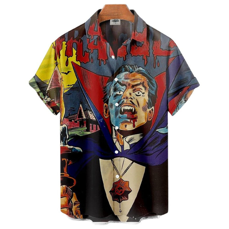 Hannibal-camisa con estampado 3d de personajes de película para hombre, ropa de calle informal de manga corta a la moda, ropa de calle de Hip Hop, 2022