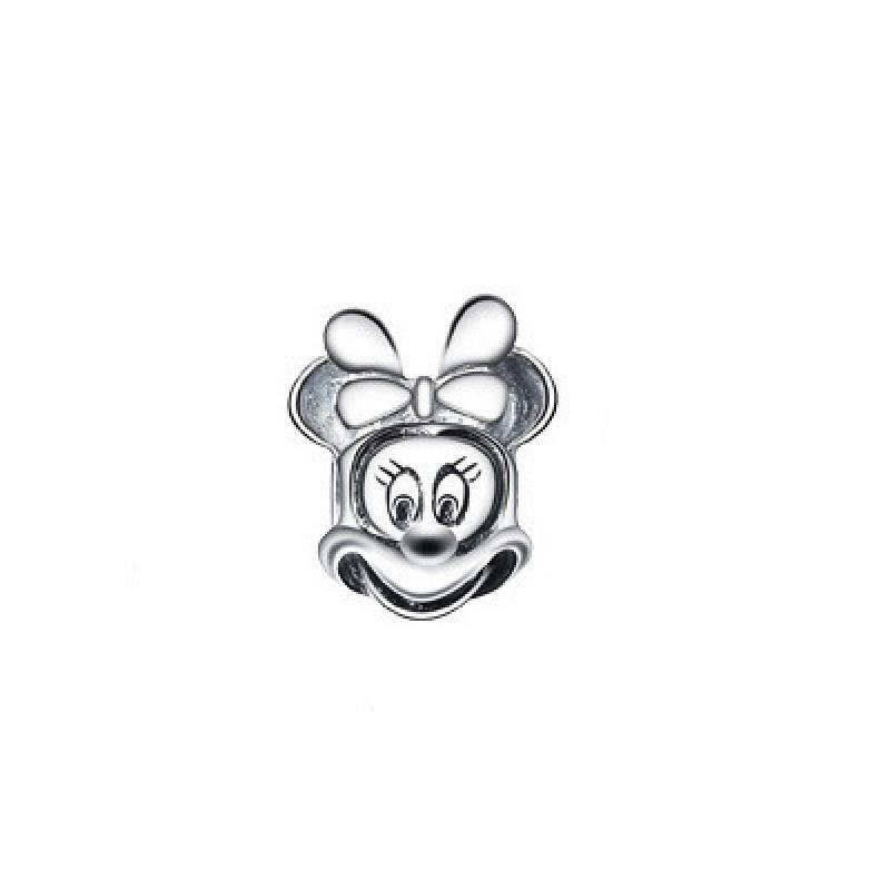Colgante de aleación de Disney para mujer, dijes de Mickey, Minnie Mouse, cuentas para pulseras, brazaletes, accesorios de joyería DIY, regalos de cumpleaños
