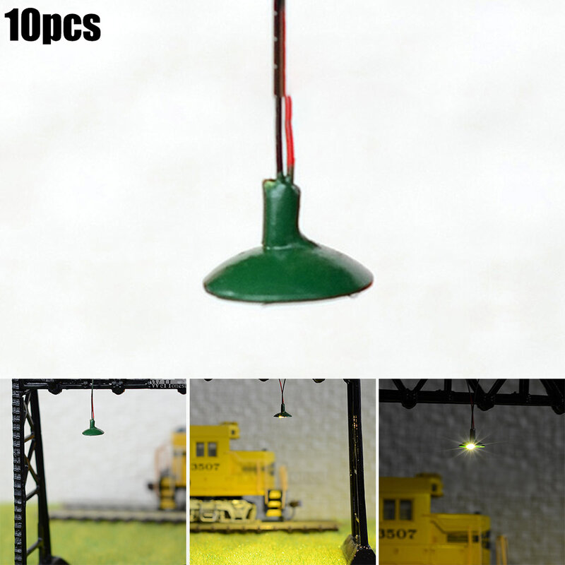 10pcs OO/HO Scale Street Light Model Wall Lamp Posts Led Ceiling Lamps LED Street Light Sand Table Model Building Layout Supplie