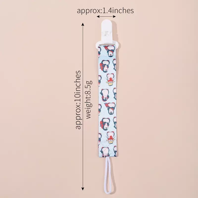 1szt Stały przycisk Baby Cartoon Pacifier Clips Chains Ribbon Soother Chains Anti-drop Buckle Strap for Pacifier Baby Feeding Gift