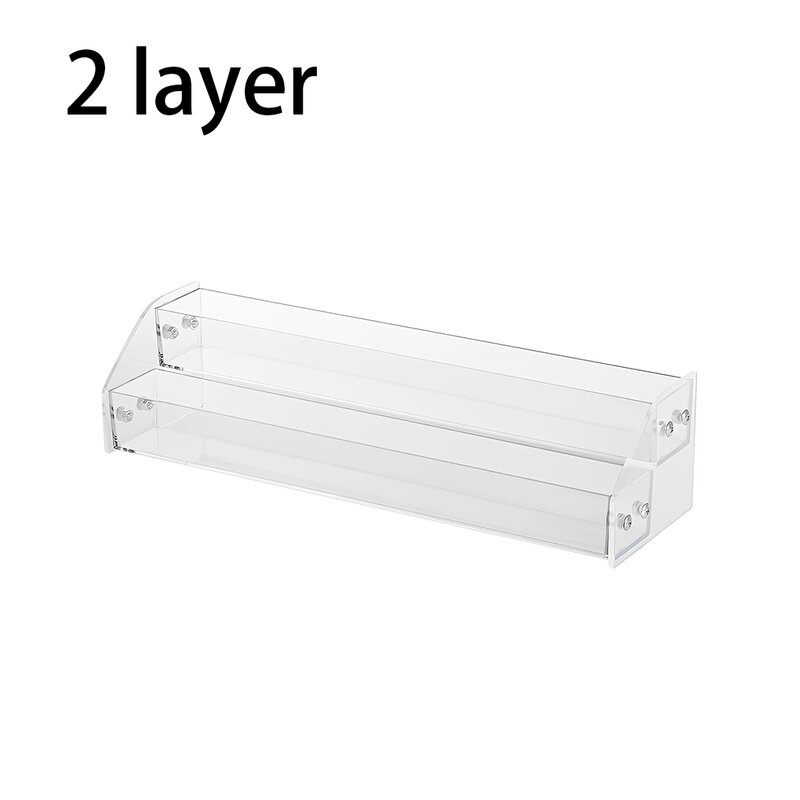 Transparente Multi Layer Display Stand, armazenamento Rack, maquiagem caixa, prego