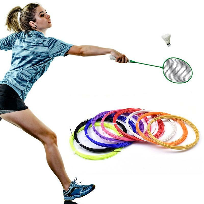 BG65 wytrzymała żyłka do badmintona sznurek z rakieta do badmintona sznureczką do treningu zastępujący sportowy losowy kolor