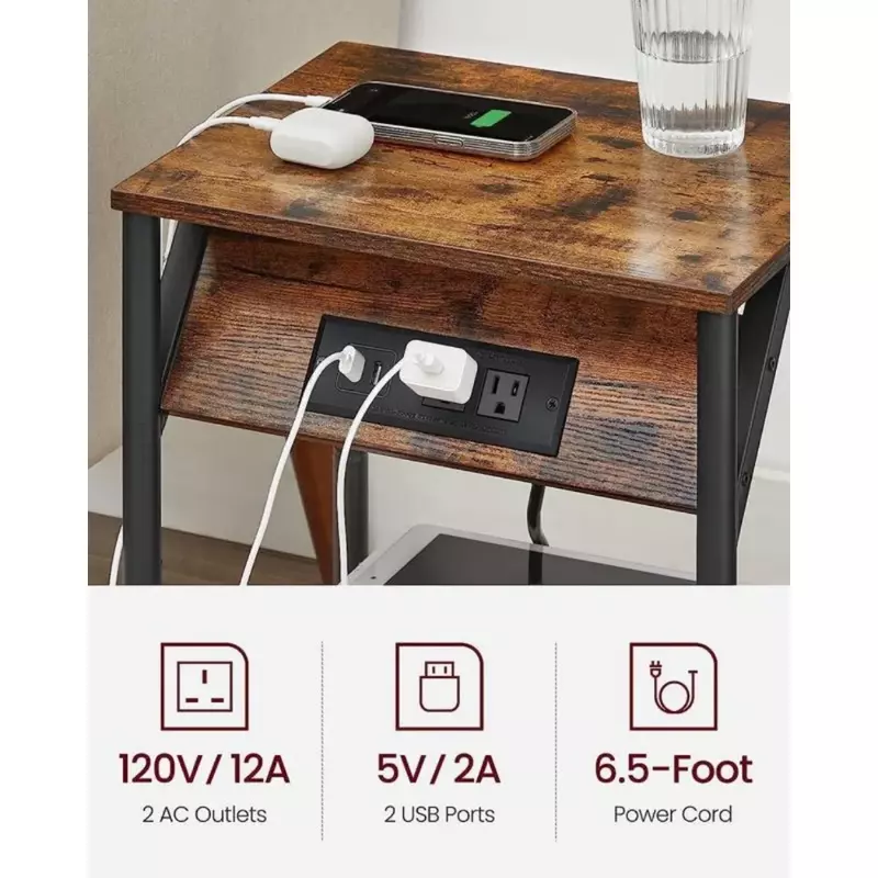 Журнальный столик, концевой столик с USB-портами и выходами, мебель для гостиной, роскошные центральные столы для комнат, мебель