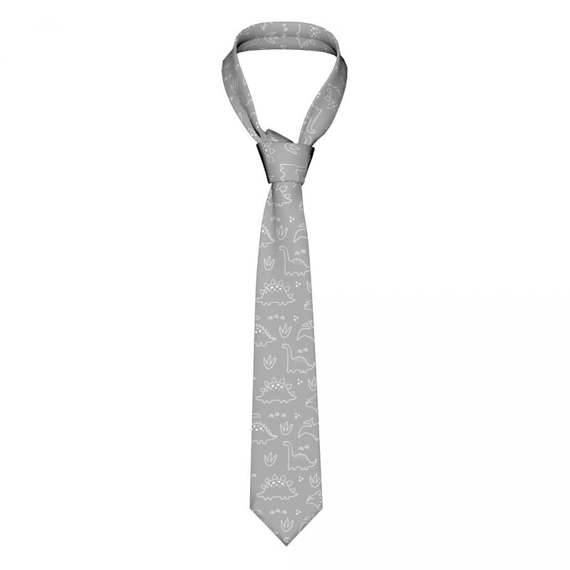 Dinossauro masculino gravatas moda poliéster 8 cm clássico pescoço gravata para masculino ternos acessórios cravat presente