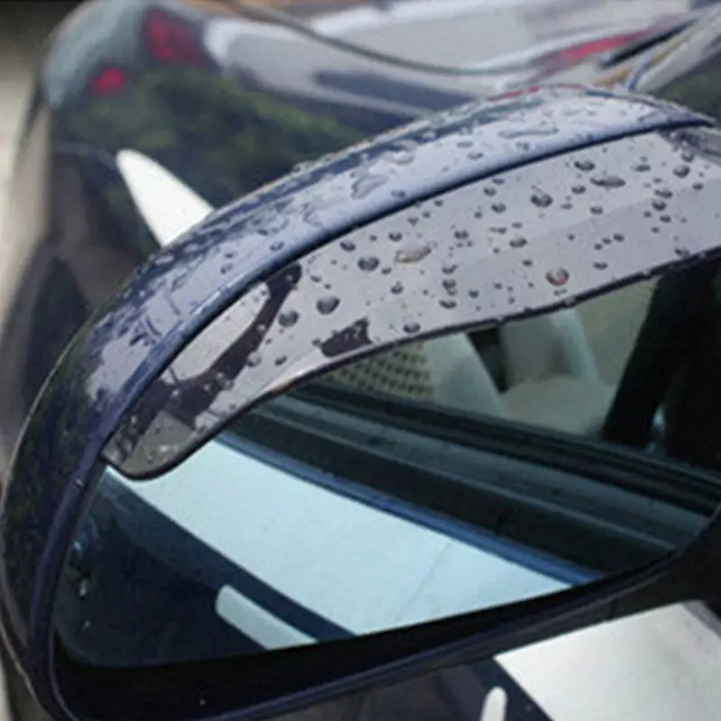 Visera de fibra de carbono para espejo retrovisor de coche, visera lateral para nieve, cubierta de lluvia, accesorios para espejo, 2 piezas