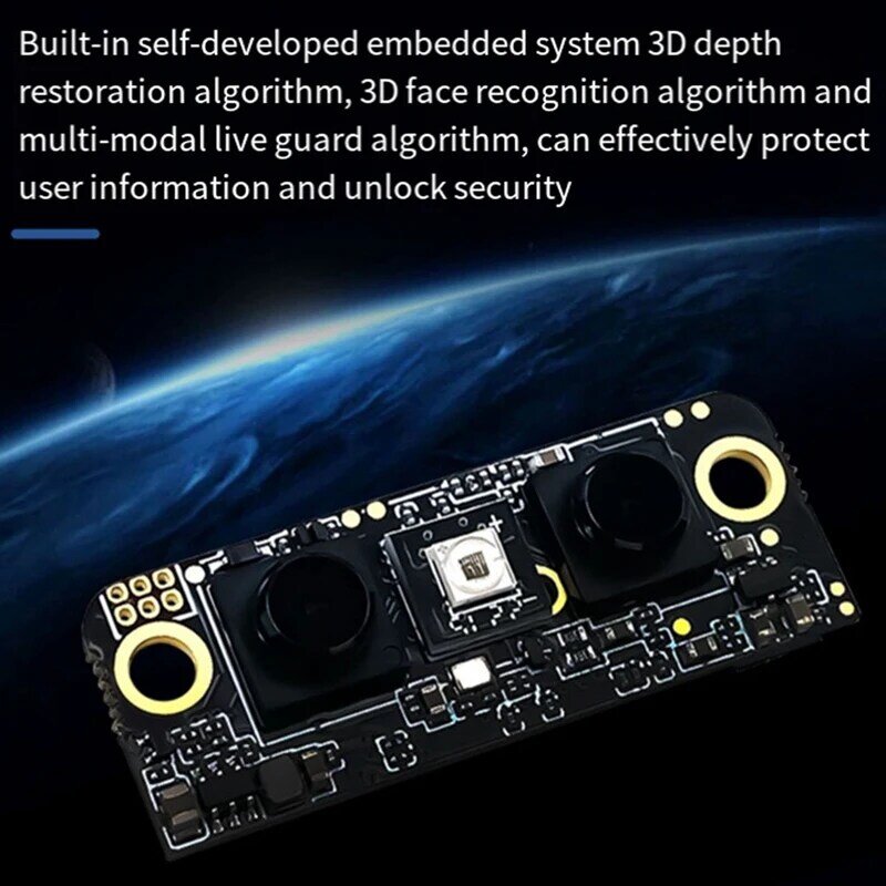 Smart Access Face Recognition Module Accessories FR1002 3D Infrared Binocular Camera Live Body Detection Serial Communication