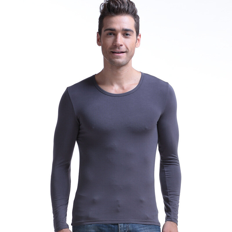 الرجال الملابس الداخلية مشروط ملابس خاصة العضلات ضيق اللياقة البدنية قمصان الخريف ملابس علوية بأكمام طويلة للربيع منامة الذكور Camisetas 3XL