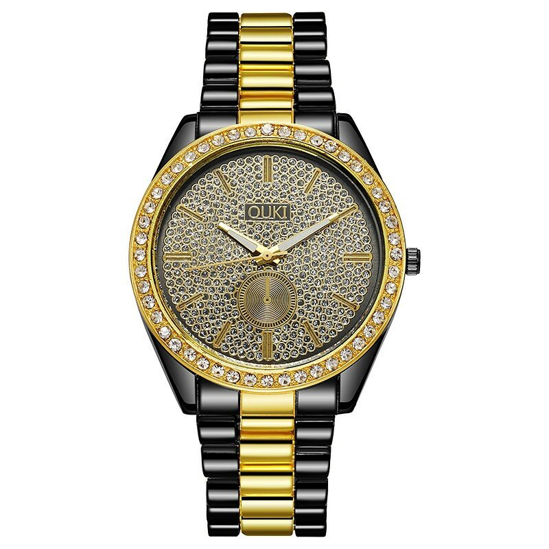 Modne męskie diamenty na co dzień modny pasek do zegarka zegarek na prezent ze stali Erkek Kol Satleri zegarek kwarcowy relojes