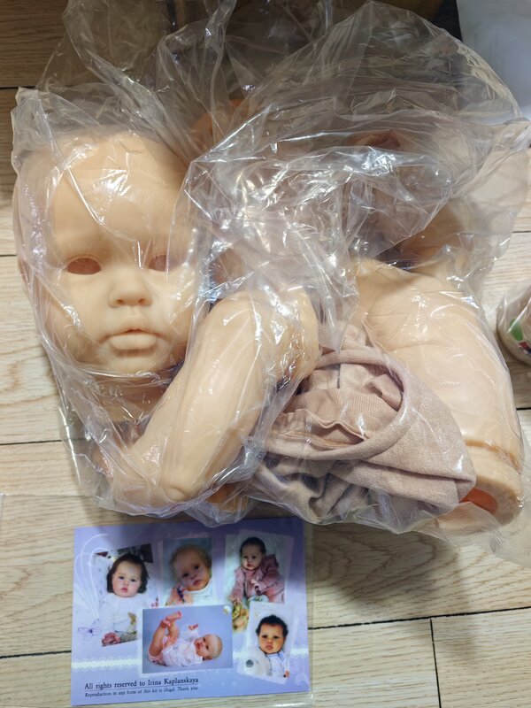 Reborn Baby Doll com corpo de pano, Ellie Doll, kit sem pintura, Irina Kaplanskaya, edição limitada, pré-encomenda, 22 polegadas, navio em 20 dias