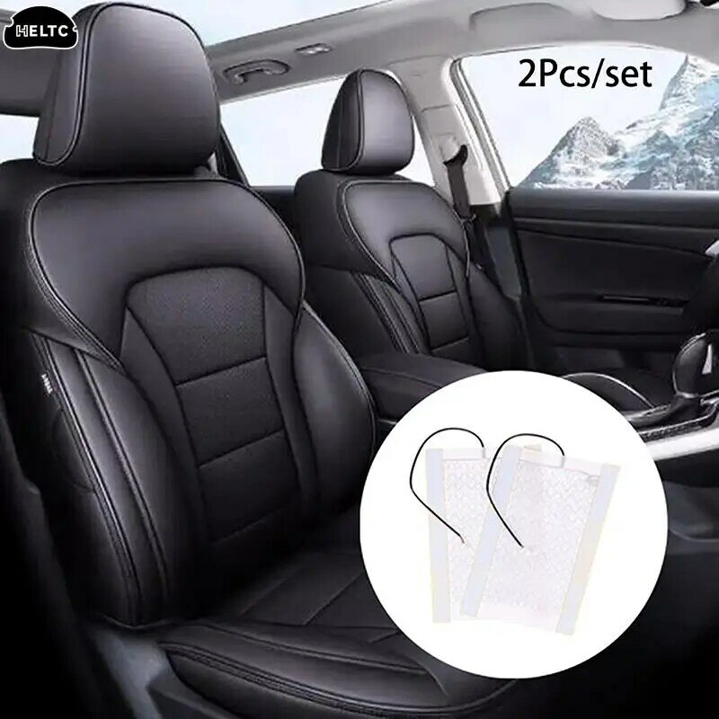 Aquecido Car Seat Almofada Capa, Aquecedor De Fibra De Carbono, Inverno Warmer Pads, 12V, 1 Pc, 2Pcs