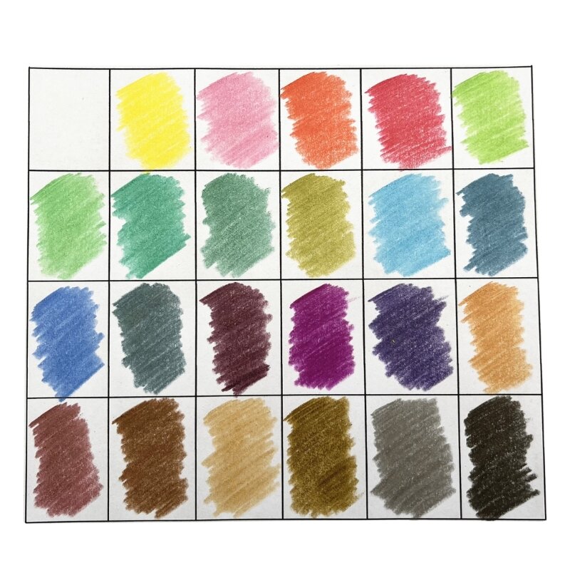 J6PA 24 różne kolory metalowe kredki czarny drewniany ołówek do rysowania i szkicowania