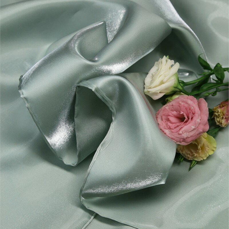 ผ้าซาตินสำหรับชุดแต่งงานแบบกว้างงานประดิษฐ์ทำมือแสงไฟน้ำสีสดใส