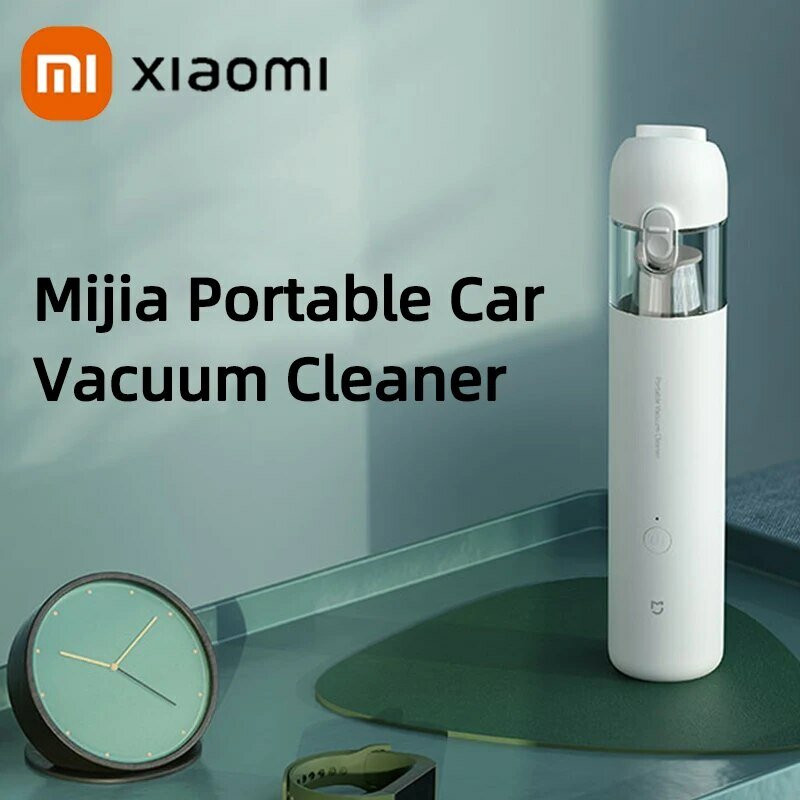 Xiaomi Mijia vakum Cleaner mobil Mini portabel, mesin pembersih tanpa kabel genggam untuk perlengkapan rumah otomatis 13000Pa siklon hisap