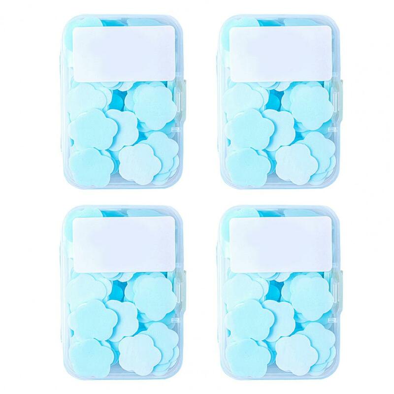 Foglio di sapone 4 scatole senza allergia profondamente idratante usa e getta per bambini sapone per il lavaggio delle mani forniture per il bagno