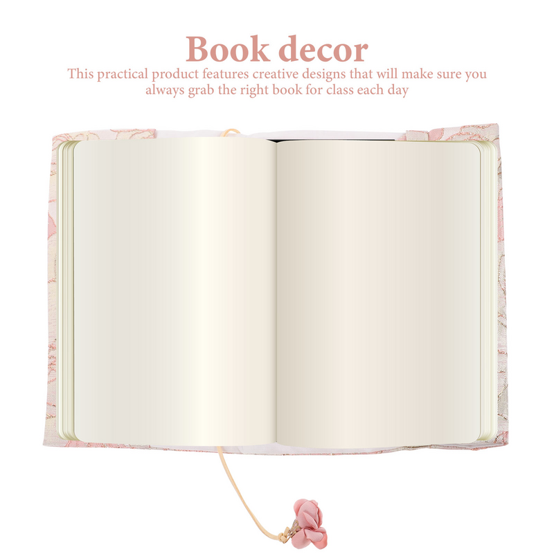 Funda protectora de libro A5, cubierta de libro, Protector de libro de tela suave, patrón de flores, funda de libro ajustable, cuaderno