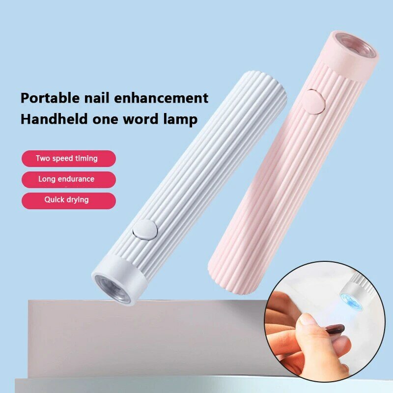 Portable Handheld UV LED Flashlight Nail Lamp Quick Dry USB Nail Dryer Machine Nail Gel Dry Nail Art Tool Home Travel Use