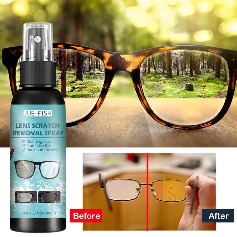 สเปรย์ทำความสะอาดเลนส์แว่นตา100มล. สำหรับซ่อมแซมรอยนิ้วมือแก้วอุปกรณ์ทำความสะอาดฝุ่นอุปกรณ์แว่นตา