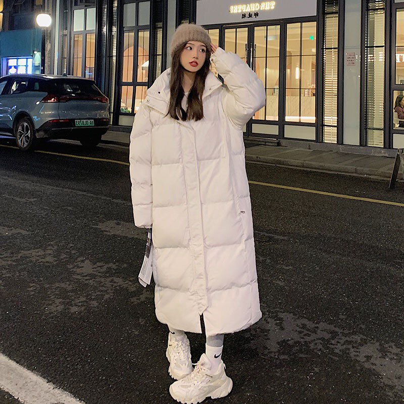 CHOR 2022 WINTER WOMENS WHITE DUCK DOWN COATS WITH FUR