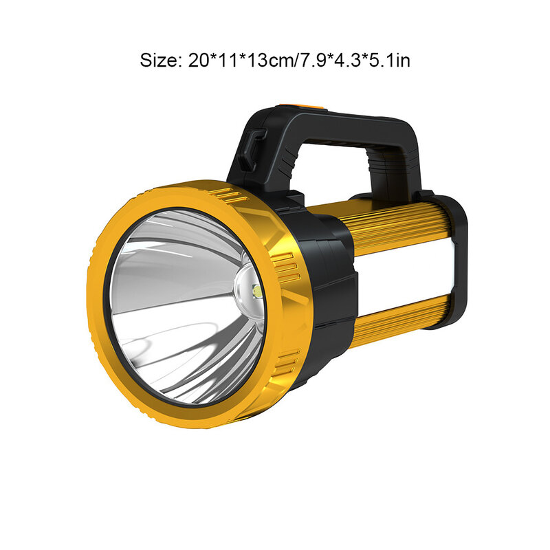 Reflector linterna recargable por USB, focos de largo alcance, Camping